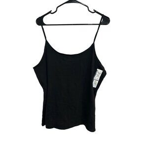 NWT Time And Tru Black Plus Size Camisole Tank Top Adjustable Straps SZ XXXL